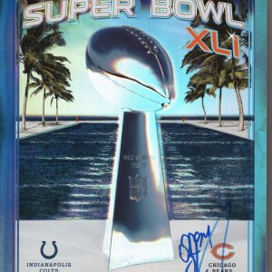 CHICAGO BEARS BRENDON AYANBADEDJO SIGNED SUPER BOWL PROGRAM