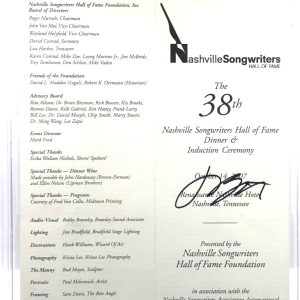 JIMMY BUFFETT Signed Autograph Songwritters HOF Program Encapsulated Slabbed BAS