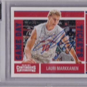 LAURI MARKKANEN signed (2017-18 CONTENDERS) Jazz basketball card BECKETT BAS 10
