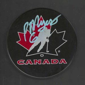 Philippe Myers Signed Canada Hockey Puck Tampa Bay Lightning Flyers