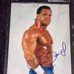 CHRIS BENOIT Signed 8 X 10 WCW PHOTO BAS Beckett AUTO Graded 10 & Encapsulated