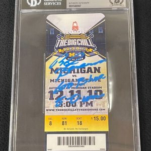 Red Berenson Signed & Inscribed Michigan Wolverines Big Chill Ticket Beckett