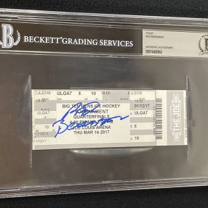 Red Berenson Signed Michigan Wolverines Final Game Ticket Beckett Certified