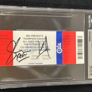 Thompson Square Signed Full Concert Ticket #1 Beckett Authenticated