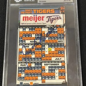 Jack Morris Signed Detroit Tigers Magnet Schedule Beckett Certified