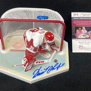 Dominik Hasek Full Name Signed Detroit Red Wings White McFarlane Figure JSA COA
