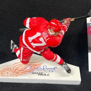 Brett Hull Signed Detroit Red Wings Red McFarlane Figure JSA COA