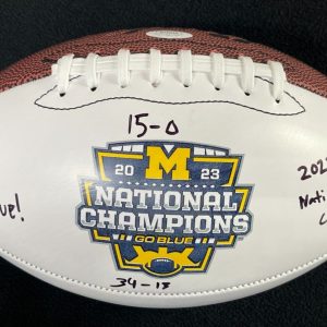 Derrick Moore Signed Inscribed Michigan Wolverines National Champions Football