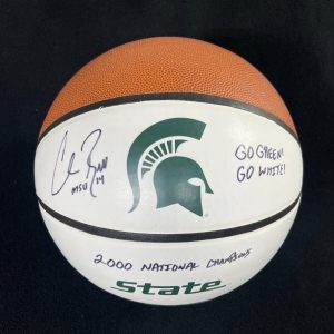 Charlie Bell Signed Triple Inscribed Michigan State Spartans Baden Basketball