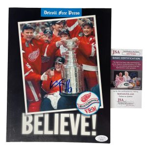 Vladimir Konstantinov Signed Detroit Red Wings Free Press Magazine JSA COA