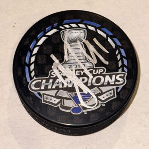 VLADIMIR TARASENKO Signed 2019 STANLEY CUP CHAMPS Puck Beckett Auth (BAS)