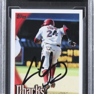 Diamondbacks Chris Young Authentic Signed 2010 Topps #316 Card BAS Slabbed