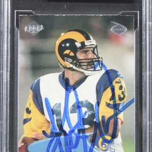 Rams Kurt Warner Signed 1999 Collector's Edge Odyssey #123 Card BAS Slab 3