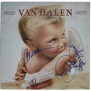 Alex Van Halen & David Lee Roth Van Halen Signed 1984 Album Cover BAS #AB87904