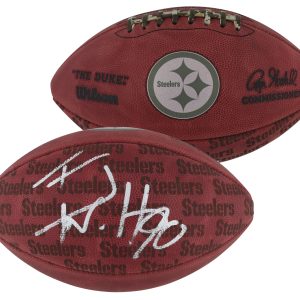 Steelers T.J. Watt Signed "The Duke" Team Showcase Nfl Football BAS Witnessed