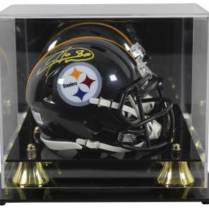 Steelers Hines Ward Signed Speed Mini Helmet w/ Yellow SIg W/ Case BAS Witness