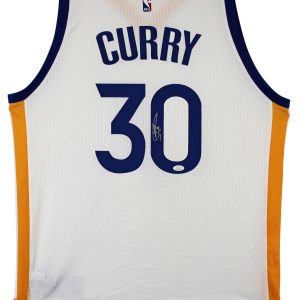 Warriors Stephen Curry Authentic Signed White Adidas The Bay Jersey JSA