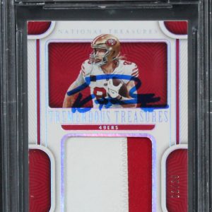 49ers George Kittle Signed 2022 Natl Treasures TT #43 2/25 Card Auto 10 BAS Slab