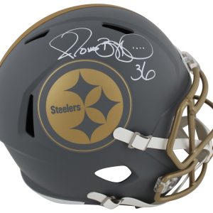 Steelers Jerome Bettis Authentic Signed Slate Full Size Speed Rep Helmet BAS Wit