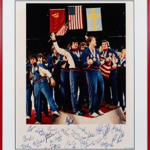 1980 Hockey (21) Herb Brooks, Broten, Eruzione, Craig Signed Framed Photo BAS