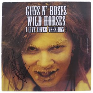 Axl Rose Guns N' Roses Authentic Signed Wild Horses Album Cover BAS #AB77710