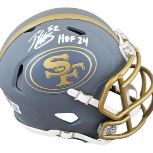 49ers Patrick Willis "HOF 24" Signed Slate Speed Mini Helmet BAS Witnessed