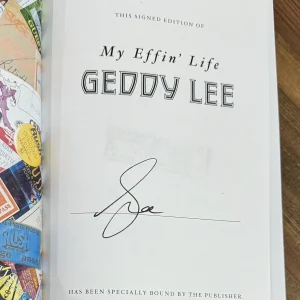 GEDDY LEE MY EFFIN LIFE SIGNED AUTOGRAPHED BOOK RUSH 1st Edition BAS Beckett COA