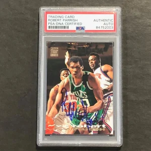 1993-94 Topps Stadium Club #20 Robert Parish AUTO Signed Card PSA/DNA Slab Bosto