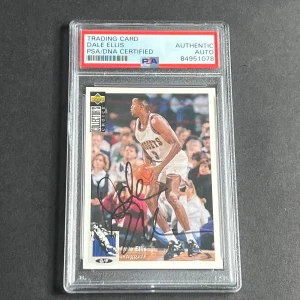 1994-95 Upper Deck #356 Dale Ellis Signed Card AUTO PSA Slabbed Nuggets