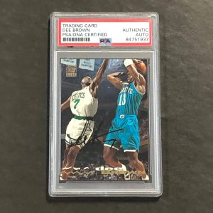 1992-93 Topps Stadium Club #114 Dee Brown Signed Card AUTO PSA Slabbed Celtics