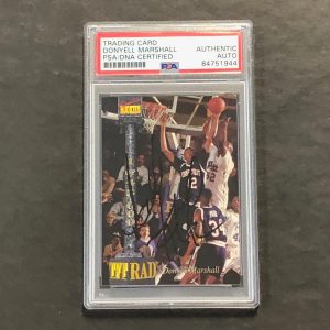 1994 Signature Rookies #LX Donyell Marshall Signed Card AUTO PSA/DNA Slabbed Cav