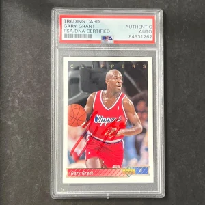 1992-93 Upper Deck #203 Gary Grant Signed Card PSA Slabbed Clippers