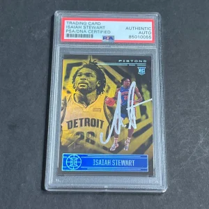 2020-21 Panini Illusions #172 Isaiah Stewart Signed Card AUTO PSA Slabbed RC Pis