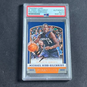 2012-13 Panini Basketball #218 Michael Kidd-Gilchrist Signed Card AUTO PSA Slabb