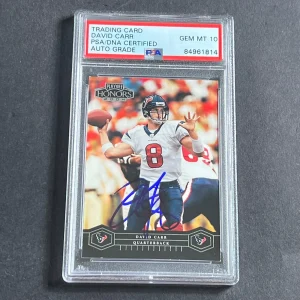 2004 Playoff Honors #38 David Carr Signed Card PSA Slabbed AUTO 10 Texans