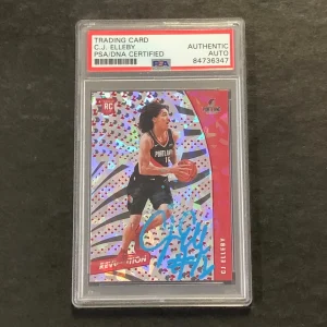 2020-21 Panini Revolution #138 CJ ELLEBY Signed Card AUTO PSA Slabbed RC Trail B