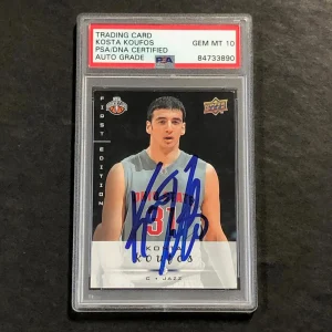 2008-09 Upper Deck First Edition Basketball #237 Kosta Koufos signed Card Auto 1