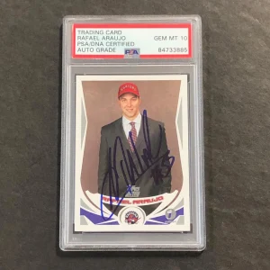 2004-05 Topps Basketball #228 Rafael Araujo Signed Card AUTO PSA Slabbed Raptors