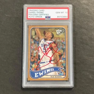 2005-06 PressPass Basketball #03/25 Daniel Ewing Signed Card PSA Slabbed Duke