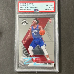 2019-20 Panini Mosaic #246 Terance Mann Signed Card AUTO PSA Slabbed Clippers