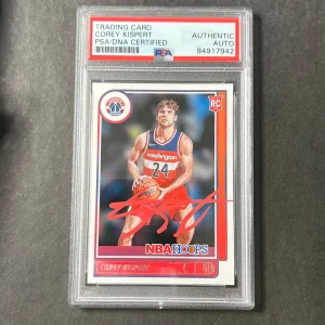 2021 Panini NBA Hoops #212 COREY KISPERT Signed Card AUTO PSA Slabbed Wizards