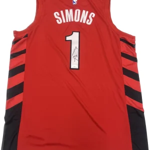 Anfernee Simons Signed Jersey JSA Portland Trail Blazers Autographed