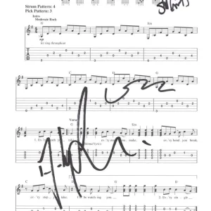The Police Full Band Signed Autograph Every Breath You Take Sheet Music JSA COA