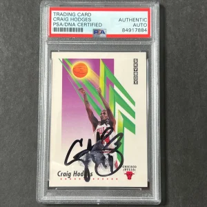 1990-91 Skybox #37 Craig Hodges Signed Card AUTO PSA Slabbed Bulls