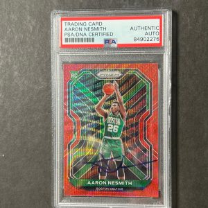 2020-21 Panini Prizm #282 Aaron Nesmith Signed Card AUTO PSA Slabbed RC Celtics