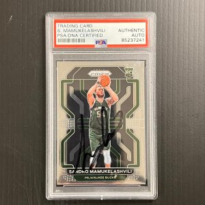 2021-2022 Panini Prizm #293 Sandro Mamukelashvili Signed Card AUTO PSA/DNA Slabb