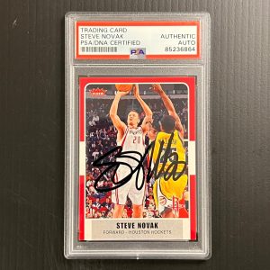 2007-08 Fleer #172 Steve Novak Signed Card AUTO PSA Slabbed Rockets