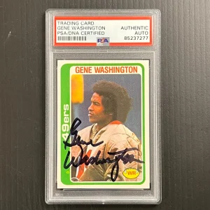 1978 Topps #403 Gene Washington Signed Card AUTO PSA Slabbed 49ers