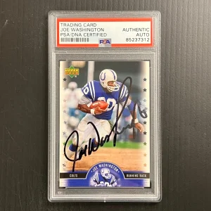 2005 Upper Deck #11 Joe Washington Signed AUTO PSA Slabbed Colts