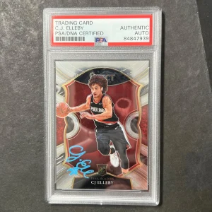 2020-21 Panini Select #100 CJ ELLEBY Signed Card AUTO PSA Slabbed RC Trail Blaze